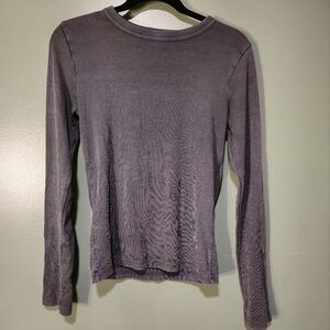 Zara Gray Crewneck Soft long-sleeved top